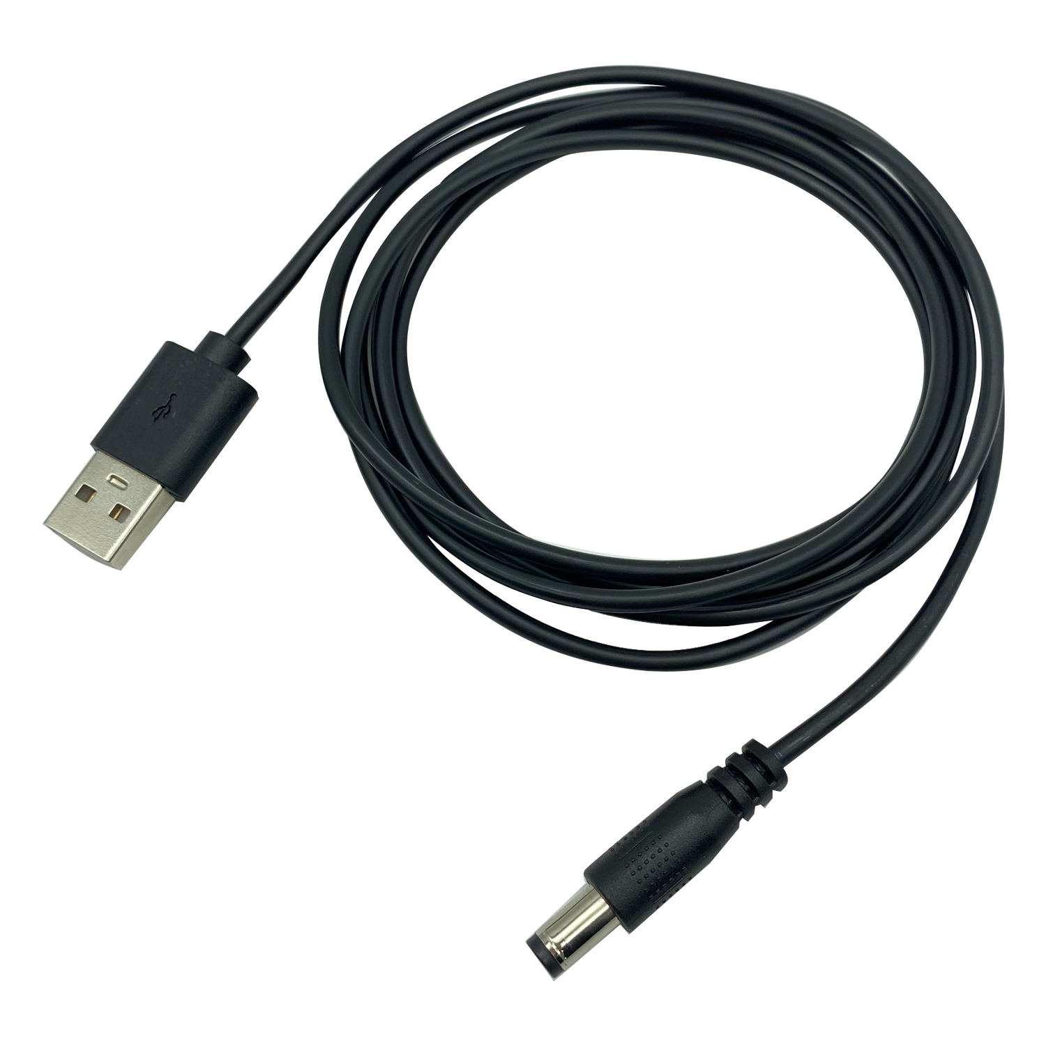 USB A إلى DC 5.5x2.5mm لولبية كابل شحن الطاقة DC